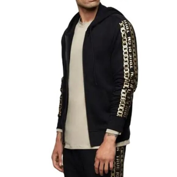 True Religion - Hoodie & Sweatpants (2-PC) - Black & Gold - NEW w/tags - Picture 2 of 11